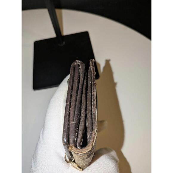 GUCCI Guccioli Brando Chihuahua GG Logo Supreme Canvas Leather Bifold Wallet - Picture 5 of 7